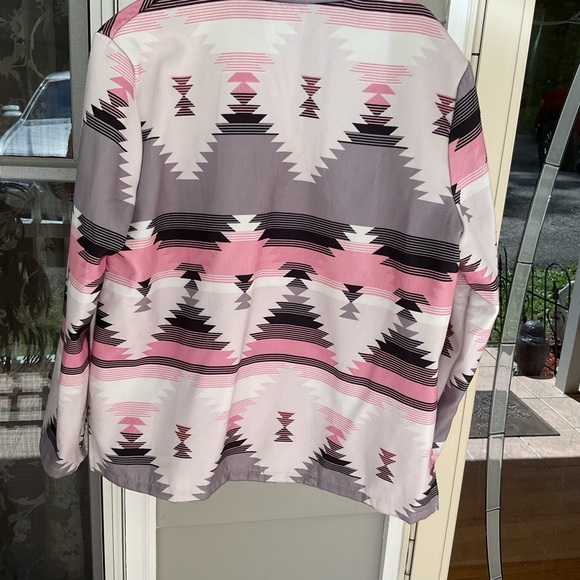 Boutique Not Branded Aztec Southwestern Button Jacket  Woman's SZ L Pink Black - Picture 12 of 16